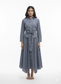 Stripe dress – Grey stripes