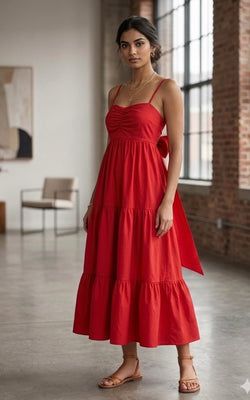 Tiered Maxi Dress – Red
