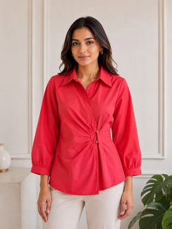 Halo Wrap Shirt – Red