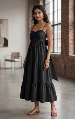 Tiered Maxi Dress – Black