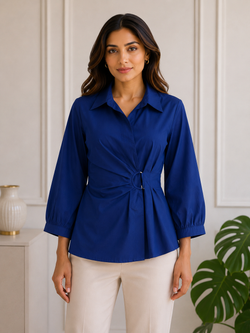 Halo Wrap Shirt – Blue