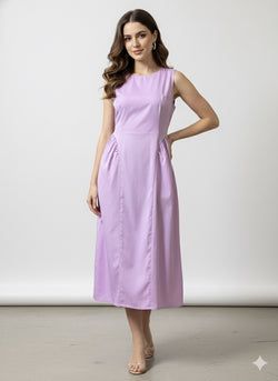 Sleeveless Cotton Fit-and-Flare – 2