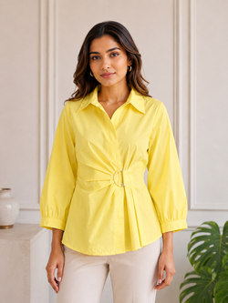 Halo Wrap Shirt – Yellow