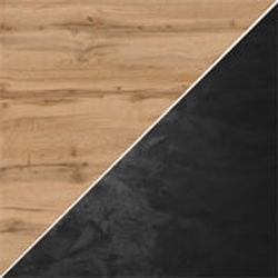 Concrete Black Effect / Rustic Oak