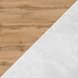 Rustic Oak / Concrete White Effect