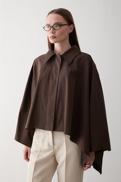 Kahverengi Pelerin Model Trençkot