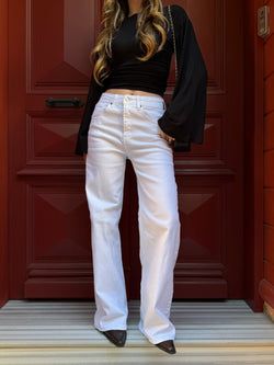 Beyaz Wide Leg Jean