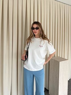 Ekru Baskılı Tshirt