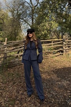 Lacivert Tek Düğmeli Ceket Pantolon Takım