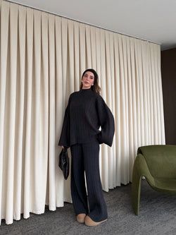 Antrasit Örme Triko Takım