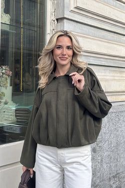Haki Clara Süet Ceket