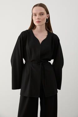 Siyah İpli Kimono Takım
