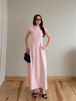 Pembe Pretty Uzun Elbise