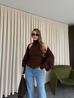 Acı Kahve Triko Bolero Takım