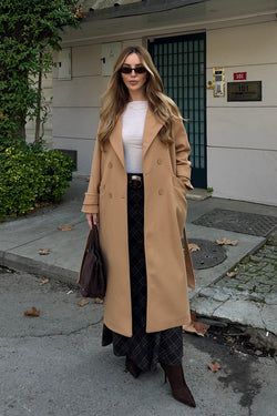 Camel New Tokyo Uzun Kaşe Kaban