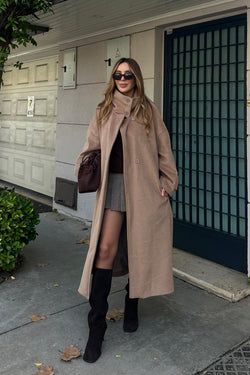Vizon Vittoria Düğmeli Yaka Kaban