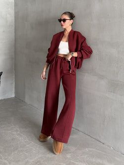 Bordo Nora Eşofman Takımı