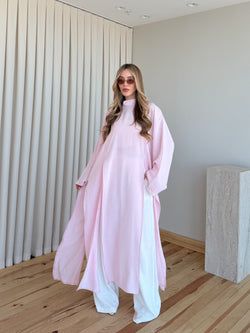 Renk – Pembe Yırtmaçlı Uzun Tunik
