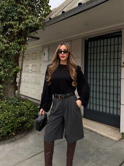 Antrasit Bermuda Şort