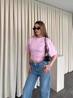 Pembe Yanı Drapeli Body