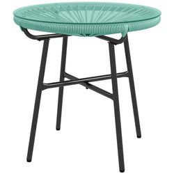 Couleur – cadre noir, résine tressée vert