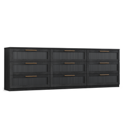 Style: – Triple Wave-Panel Dresser (set of 3)