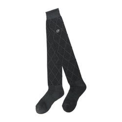はにわ　即購入⭕️ AW】WOMEN フロートダイヤ柄ニーハイソックス グレー 071779824