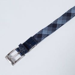 豪華 WOMEN チェックゴム編み ベルト グレー 071759842 レディースウェア