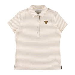 フォクシー  半袖 ポロシャツ Lady Polo 38 FOXEY ベージュ WOMEN Jersey striped short sleeve polo shirt, beige, 071632030