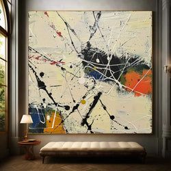 Abstract Expressionist Canvas Inspired by Pollock