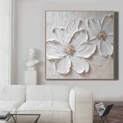 Lush Floral and Tree Canvas Painting